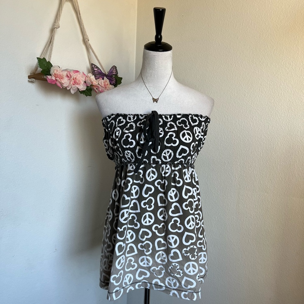 Y2k Disney Strapless Top size M